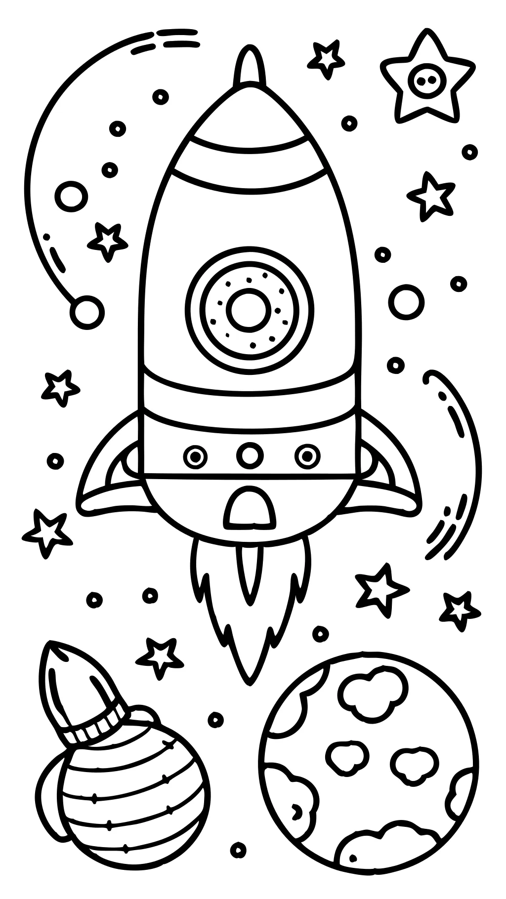 space theme coloring pages